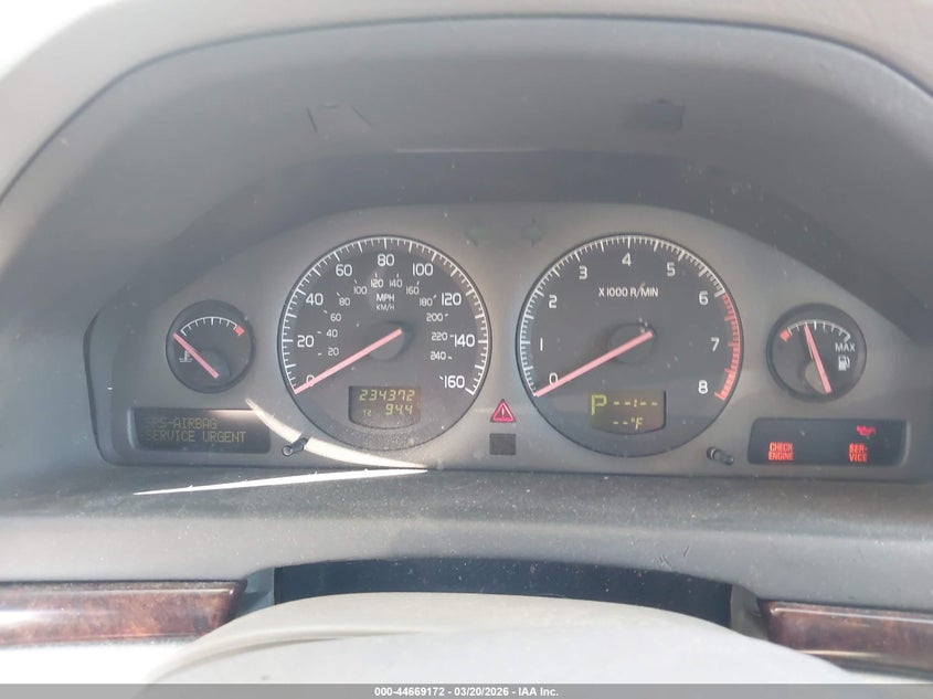 2000 Volvo S80 2.9 VIN: YV1TS94DXY1123250 Lot: 44669172