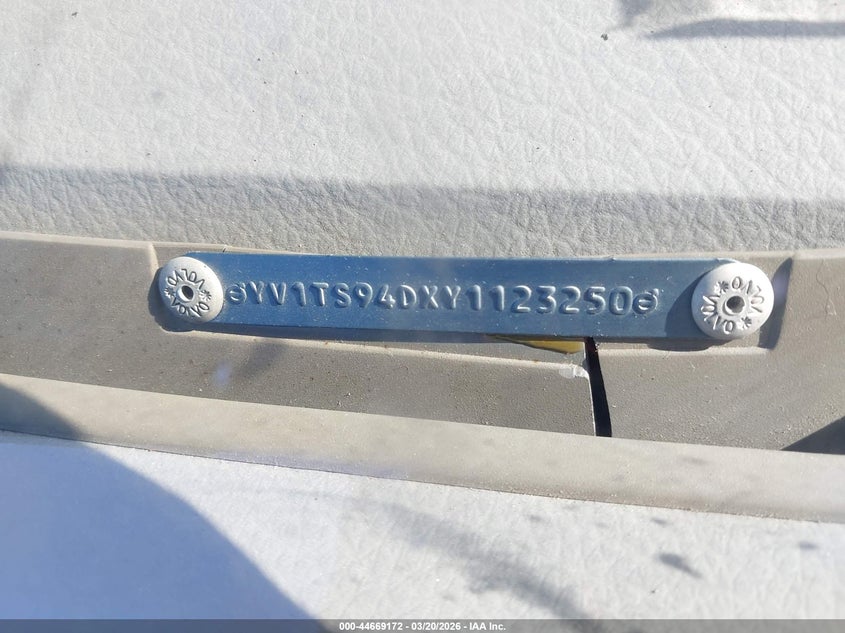 2000 Volvo S80 2.9 VIN: YV1TS94DXY1123250 Lot: 44669172