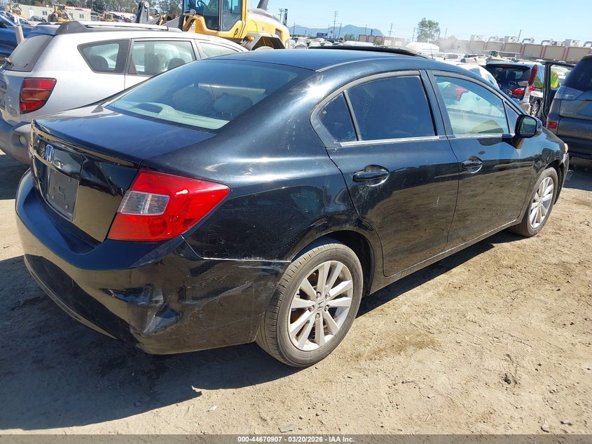 2012 Honda Civic 1.8 Ex black Lot 111044670907 Vin 19XFB2F89CE332771