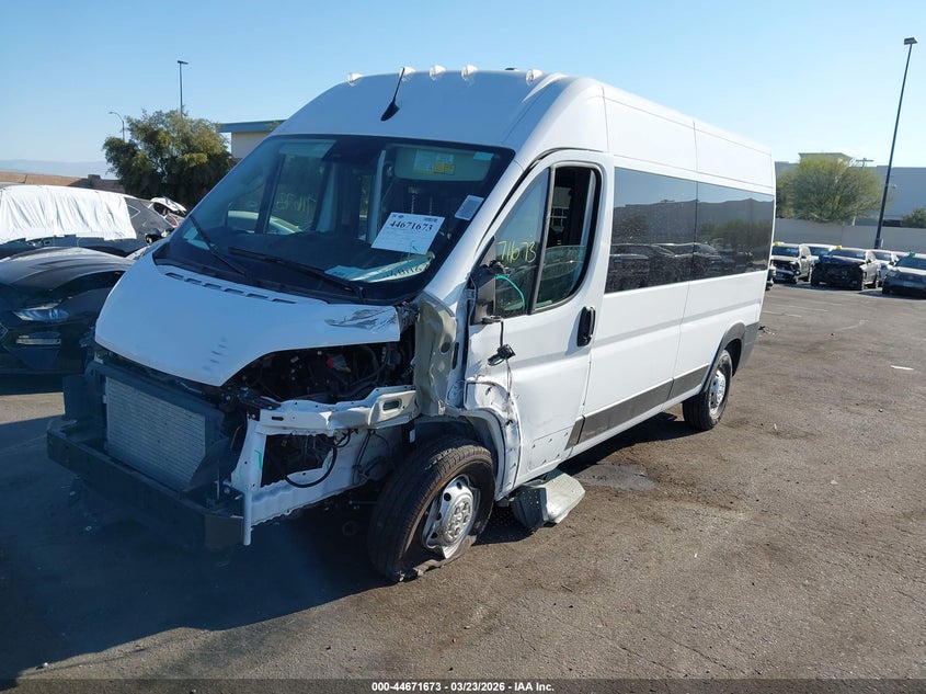 Vin: 3c6lrvpg3pe589525, lot: 45168783, ram promaster 2500 window van high roof 159 wb 20232