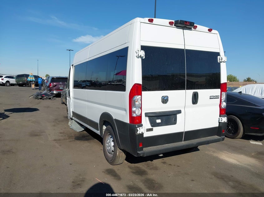 Vin: 3c6lrvpg3pe589525, lot: 45168783, ram promaster 2500 window van high roof 159 wb 20233