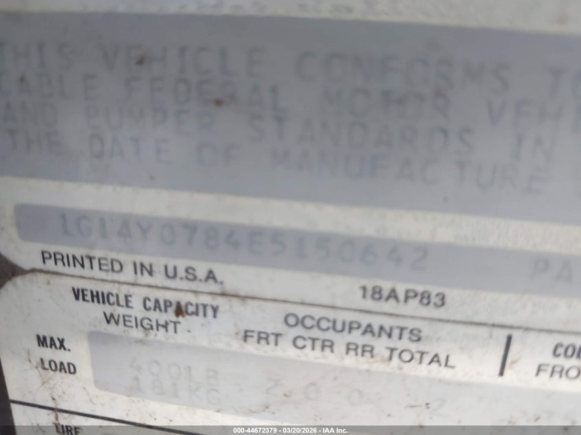 1984 Chevrolet Corvette VIN: 1G1AY0784E5150642 Lot: 44672379