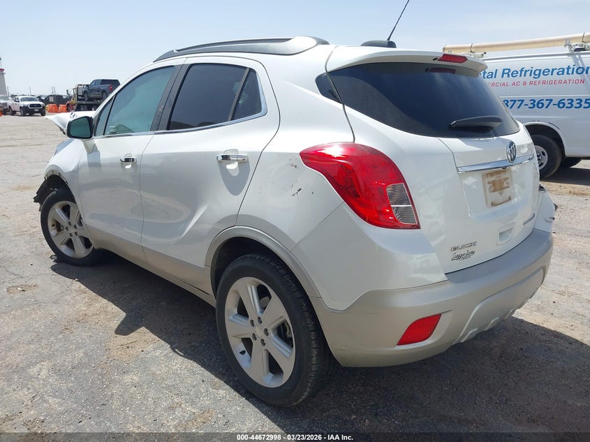 Vin: kl4cjasbxfb244485, lot: 45170108, buick encore 20153