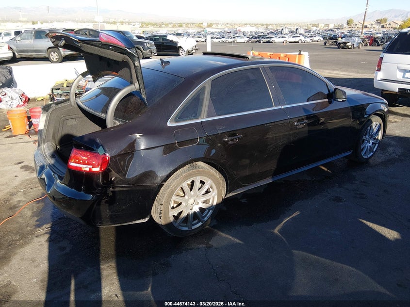 2012 Audi A4 2.0 2.0T Premium black Lot 111044674143 Vin WAUEFAFL6CN018003