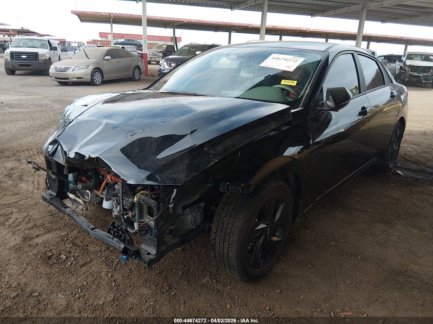2023 Hyundai Elantra Hybrid Blue KMHLM4AJ2PU041521 photo 1