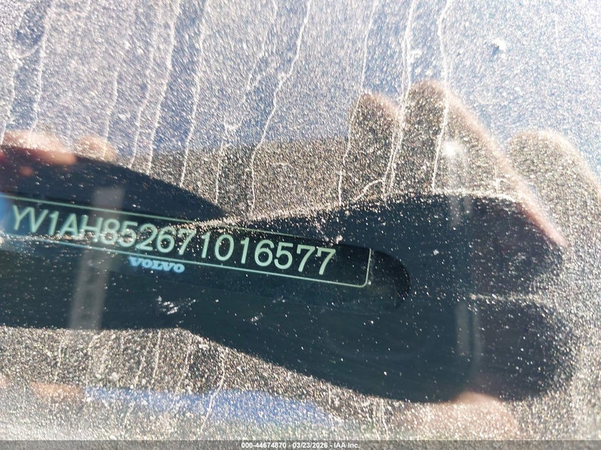 2007 Volvo S80 V8 VIN: YV1AH852671016577 Lot: 44674870