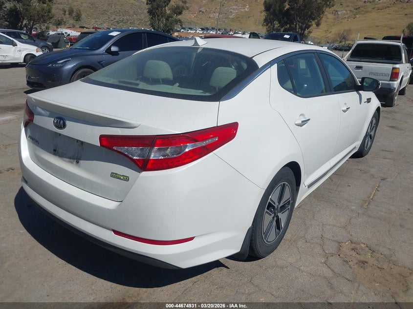 Vin: knagm4ad4d5059957, lot: 45172041, kia optima hybrid lx 20134