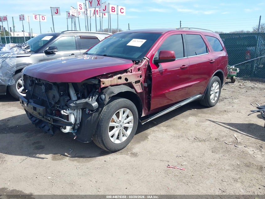Vin: 1c4rdjag8lc376851, lot: 45173473, dodge durango sxt plus awd 20202