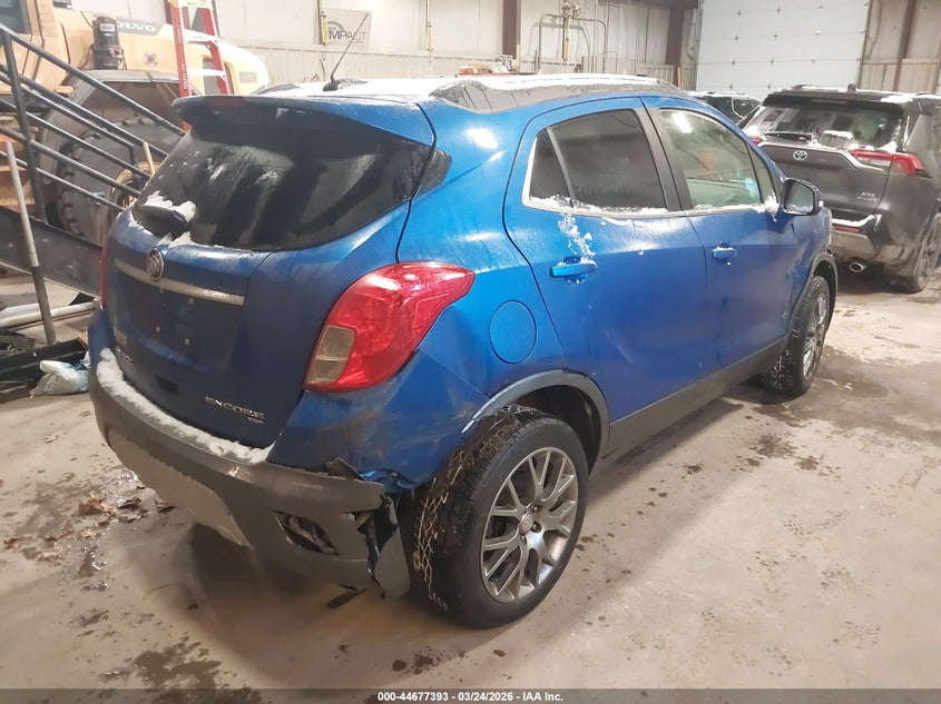 Vin: kl4cj2sm7gb714237, lot: 45174509, buick encore sport touring 20164