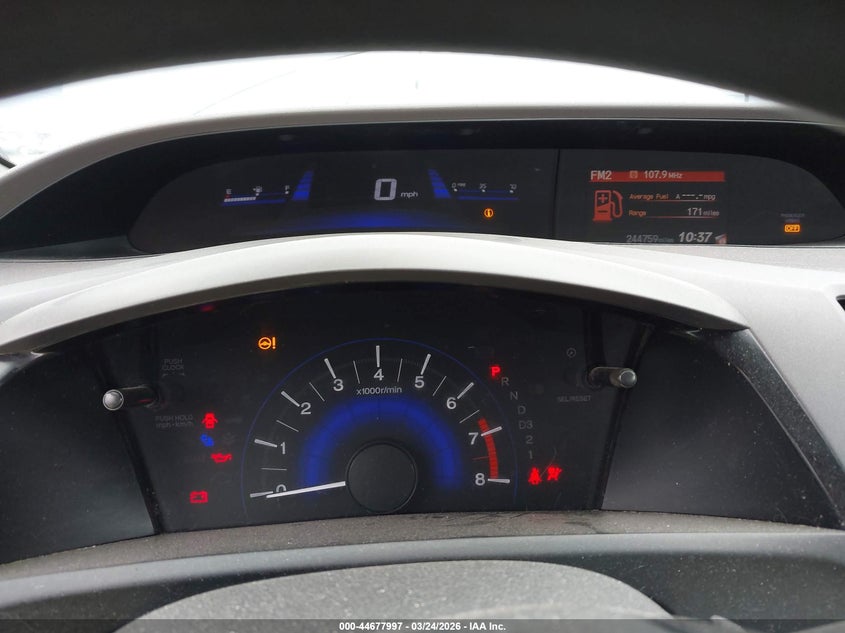 2012 Honda Civic 1.8 Lx blue Lot 111044677997 Vin 2HGFB2F58CH527966
