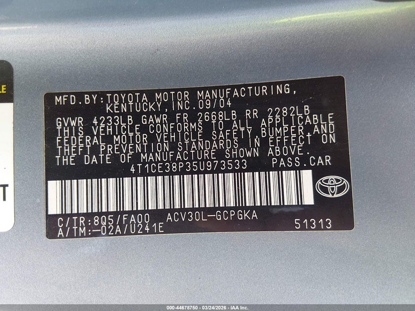 2005 Toyota Camry Solara Sle #8