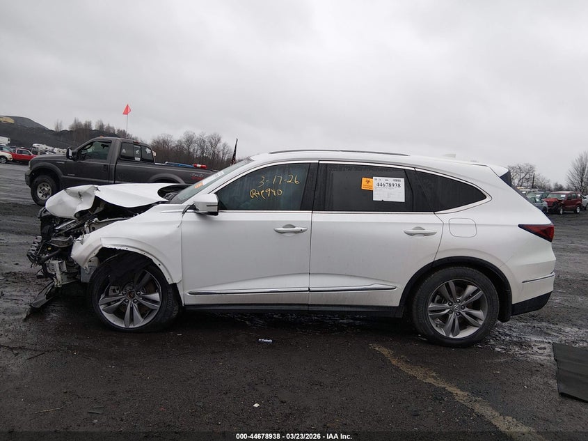 2022 Acura Mdx Standard VIN: 5J8YE1H34NL027475 Lot: 44678938