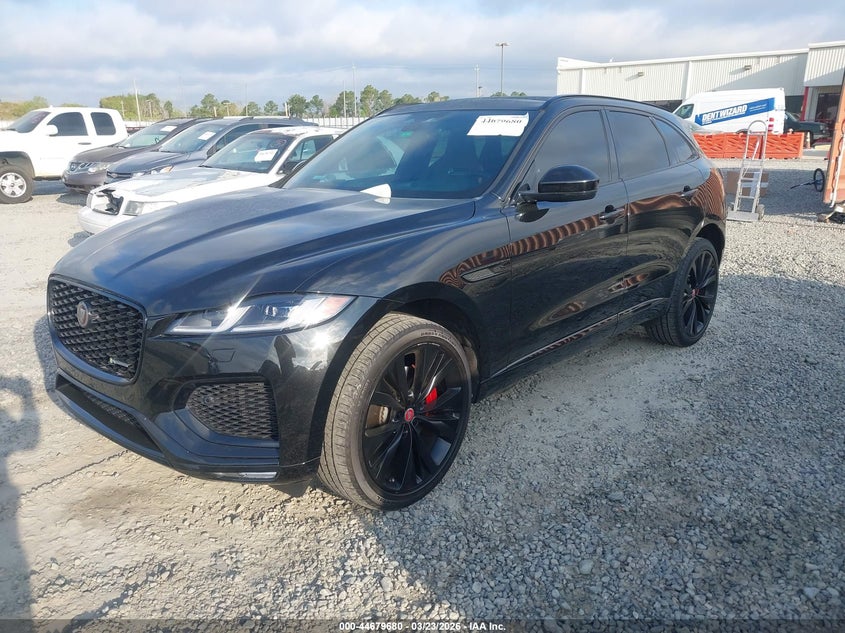 Vin: sadct2fu0pa712124, lot: 45176795, jaguar f-pace r-dynamic s p400 awd automatic 20232