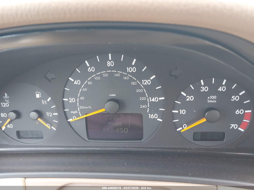 2001 Mercedes-Benz E 320 VIN: WDBJF65JX1B272163 Lot: 44680216