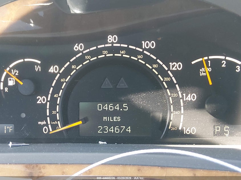 2001 Mercedes-Benz S 500 VIN: WDBNG75J51A160977 Lot: 44680226