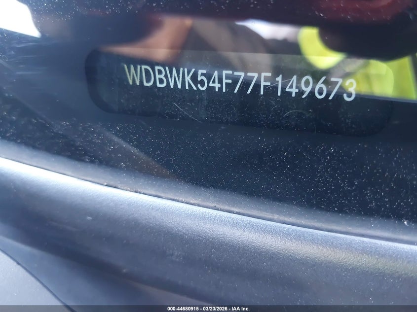 2007 Mercedes-Benz Slk 280 VIN: WDBWK54F77F149673 Lot: 44680915