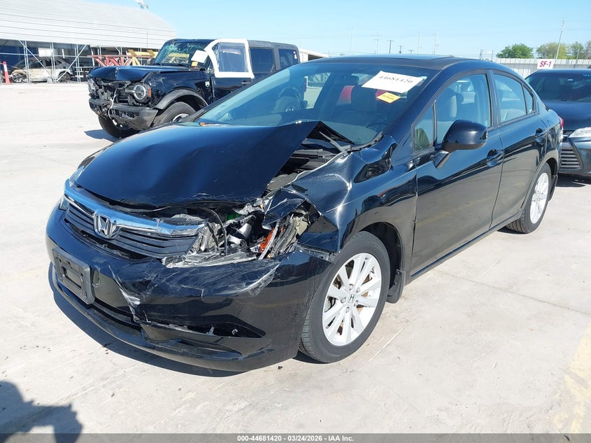 2012 Honda Civic 1.8 Ex-L black Lot 111044681420 Vin 2HGFB2F97CH551467