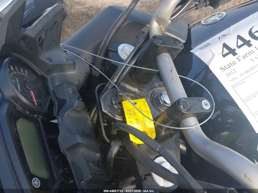 2012 Yamaha Fz6 Rc VIN: JYARJ18Y7CA002200 Lot: 44681732