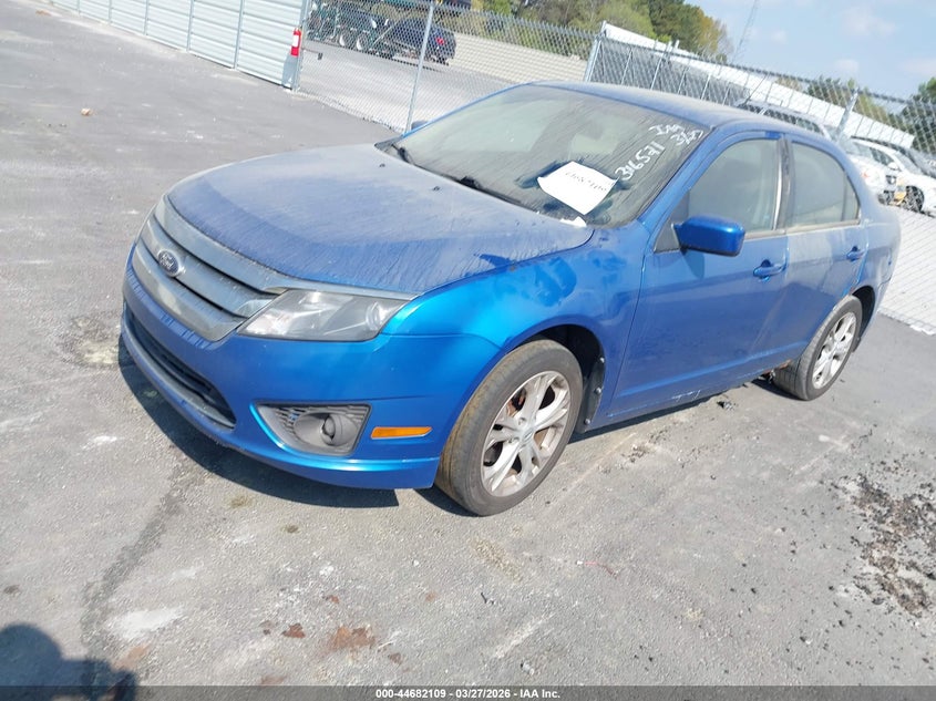 Vin: 3fahp0ha9cr316521, lot: 45179224, ford fusion se 20122