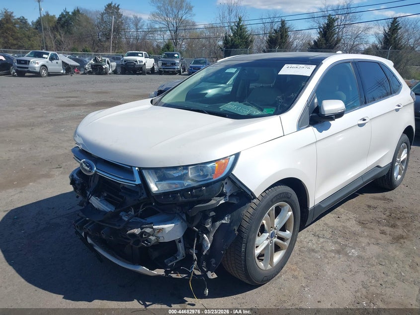Vin: 2fmtk4j97fbc22422, lot: 45180090, ford edge sel 20152