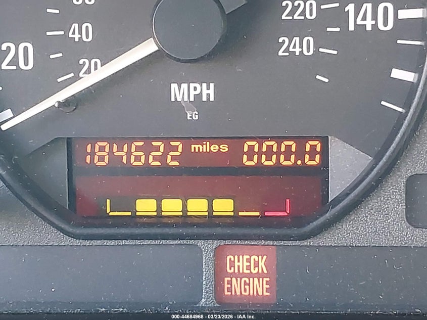 1998 BMW Z3 2.8 VIN: 4USCJ332XWLB63302 Lot: 44684968