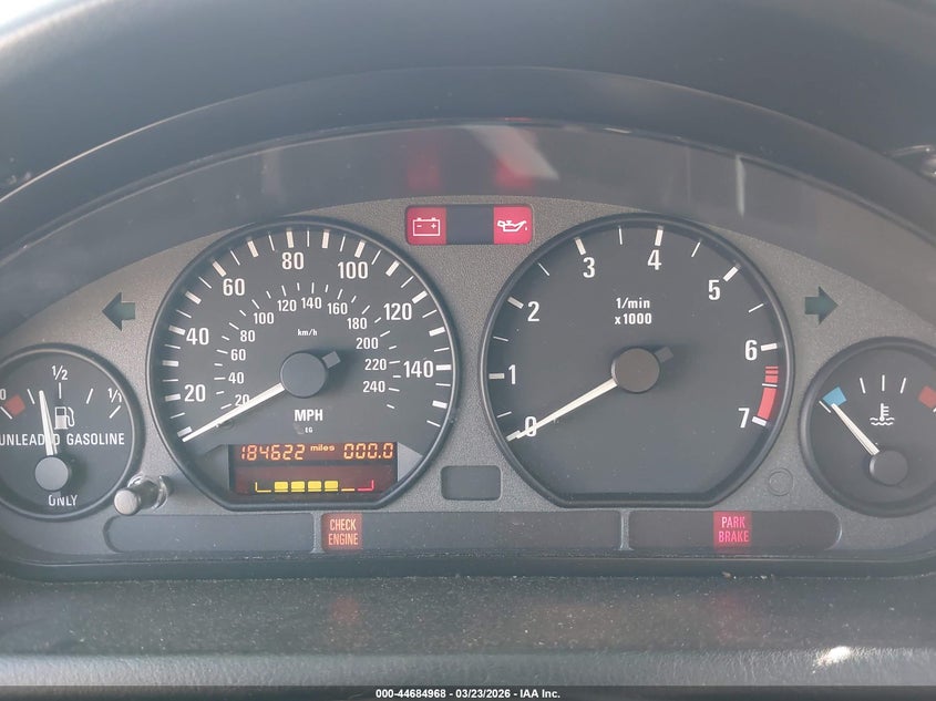 1998 BMW Z3 2.8 VIN: 4USCJ332XWLB63302 Lot: 44684968