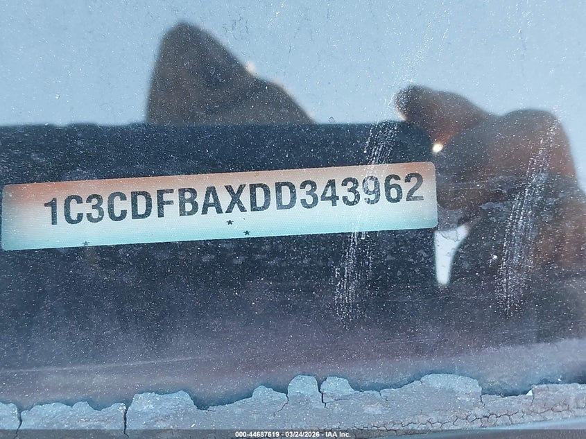 2013 Dodge Dart Sxt VIN: 1C3CDFBAXDD343962 Lot: 44687619