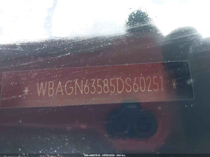 2005 BMW 745Li VIN: WBAGN63585DS60251 Lot: 44687818