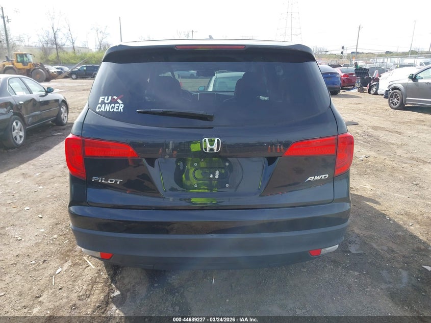2017 Honda Pilot Ex-L VIN: 5FNYF6H62HB001418 Lot: 44689227
