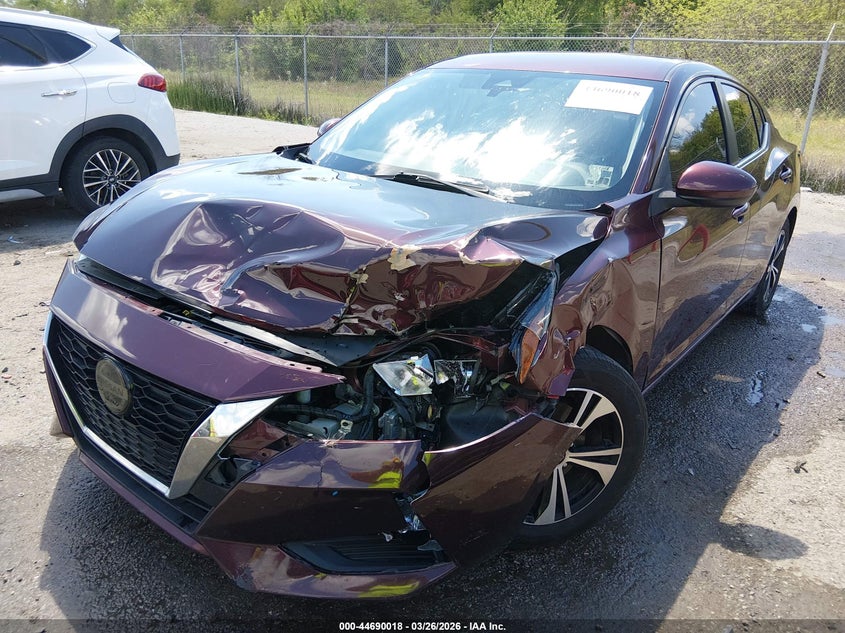 2022 Nissan Sentra Sv Xtronic Cvt 3N1AB8CV5NY222375 photo 1