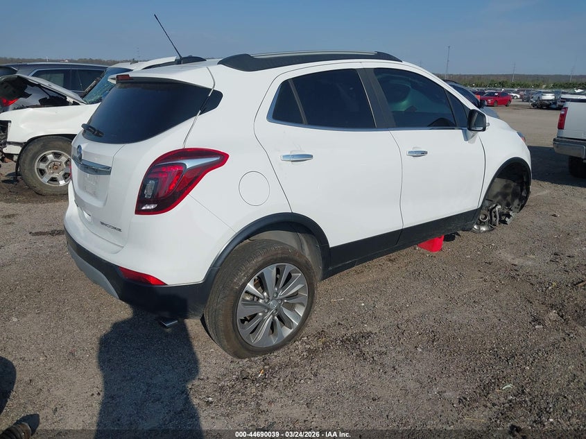 Vin: kl4cjasb1hb129504, lot: 45187154, buick encore preferred 20174