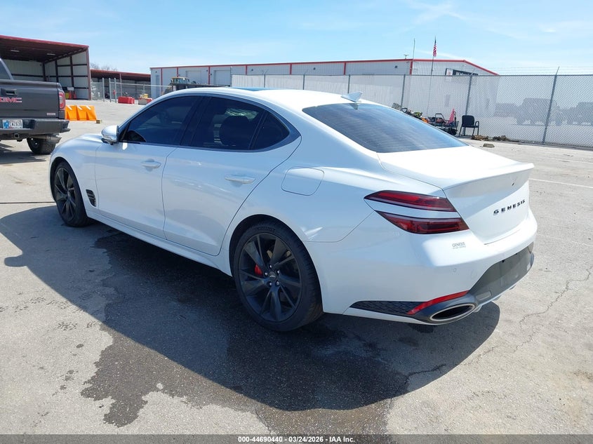 Vin: kmtg54te4nu091760, lot: 45187555, genesis g70 3.3t rwd 20223