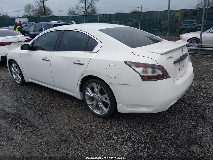 2012 Nissan Maxima 3.5 3.5 Sv white Lot 111044690698 Vin 1N4AA5AP6CC831084