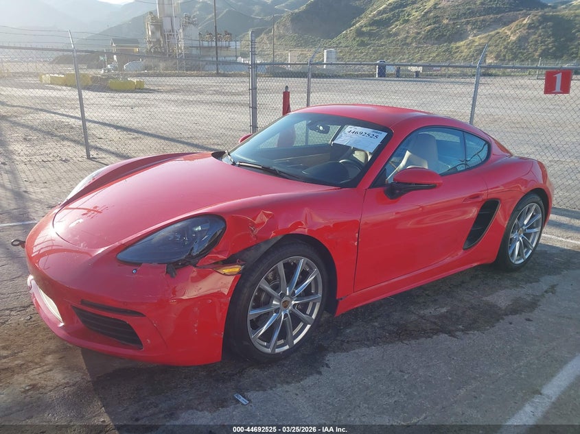 2019 Porsche 718 Cayman VIN: WP0AA2A82KS260912 Lot: 44692525