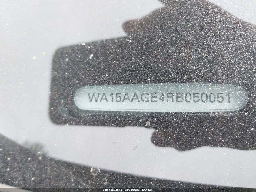 2024 Audi Q8 E-Tron Premium Plus Quattro VIN: WA15AAGE4RB050051 Lot: 44694674