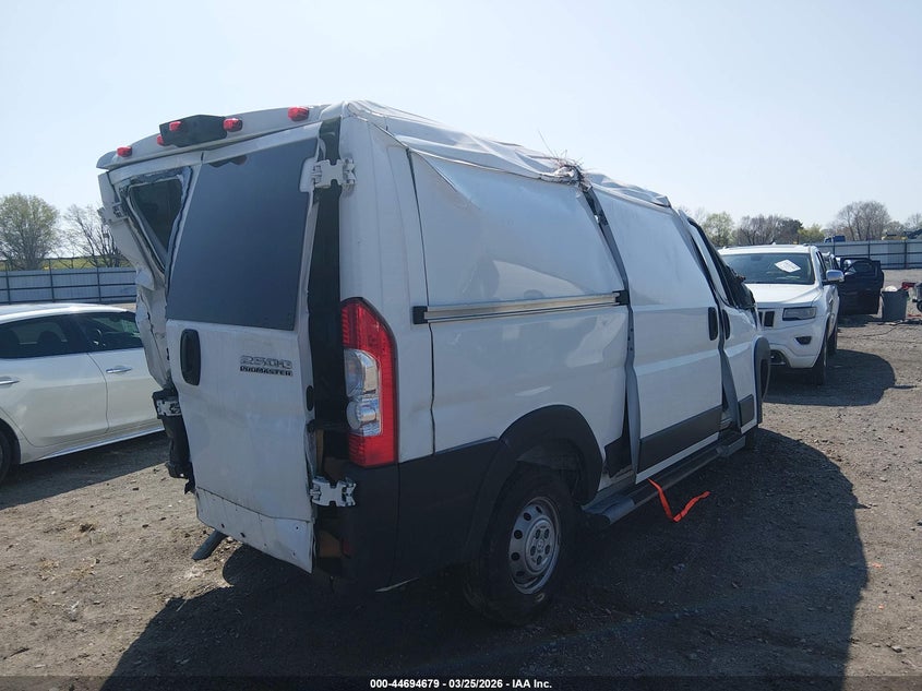 Vin: 3c6lrvvg4pe572669, lot: 45191796, ram promaster 2500 low roof 136 wb 20234