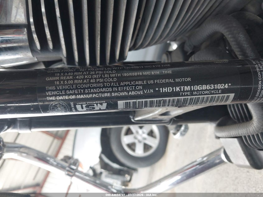 2016 Harley-Davidson Fltrxs Road Glide Special VIN: 1HD1KTM10GB631024 Lot: 44694741