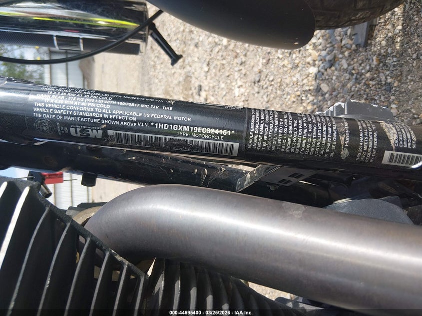 2014 Harley-Davidson Fxdb Dyna Street Bob VIN: 1HD1GXM19EC324161 Lot: 44695400