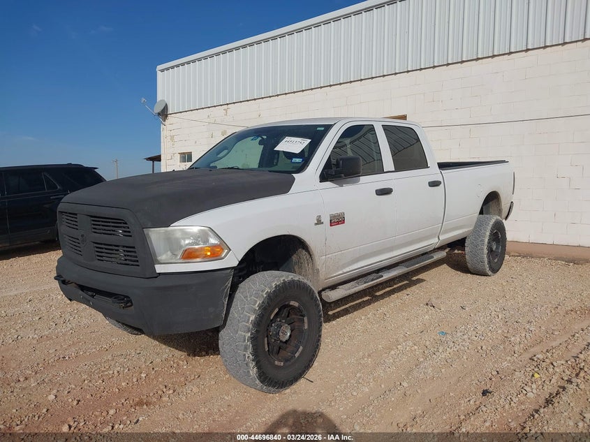 2012 Ram 2500 6.7 Ram St white Lot 111044696840 Vin 3C6UD5HL2CG200371