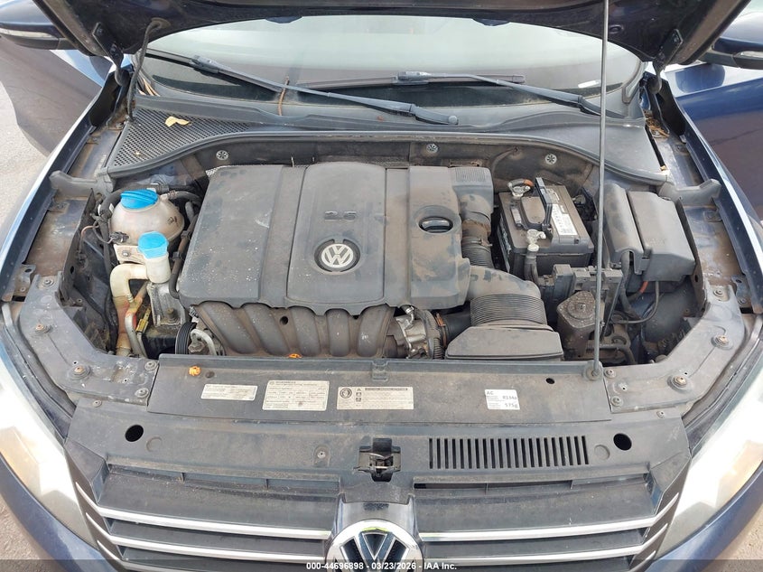 2012 Volkswagen Passat 2.5 2.5L Se blue Lot 111044696898 Vin 1VWBP7A36CC092396