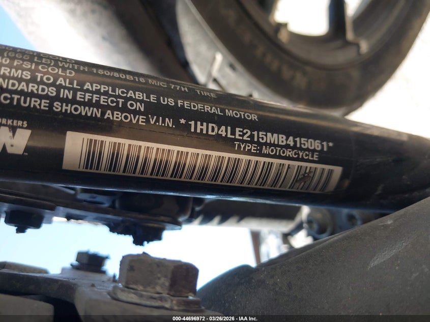 2021 Harley-Davidson Xl883 N VIN: 1HD4LE215MB415061 Lot: 44696972