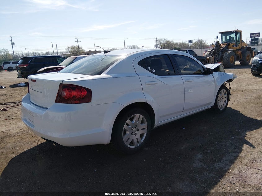 Vin: 1c3cdzab9dn677227, lot: 45195111, dodge avenger se 20134
