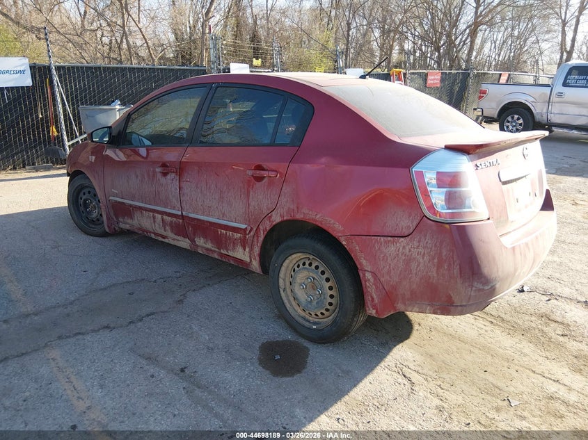 2012 Nissan Sentra 2.0 2.0 S red Lot 111044698189 Vin 3N1AB6AP2CL785564