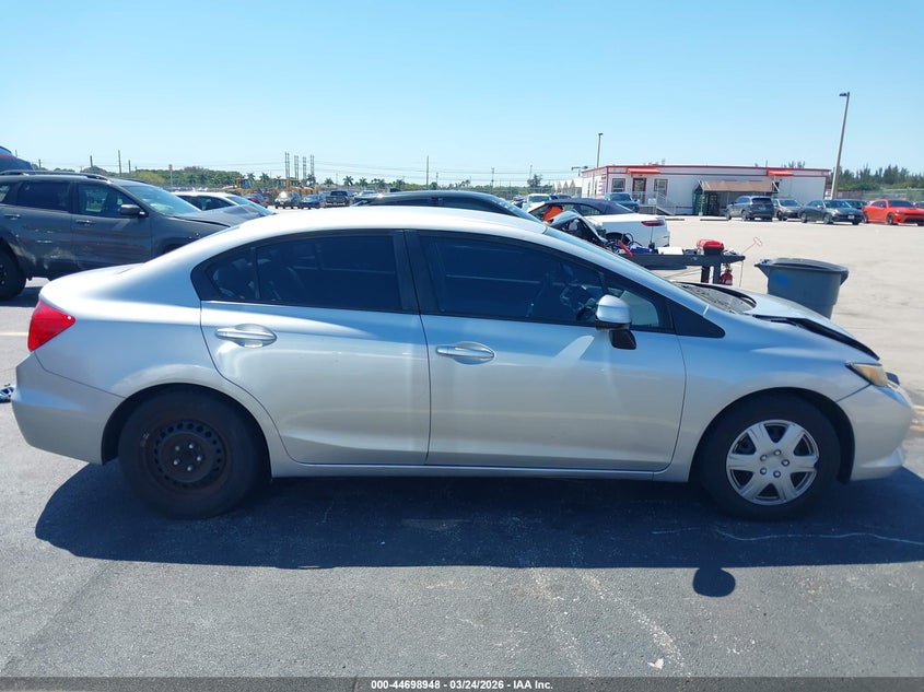2012 Honda Civic 1.8 Lx silver Lot 111044698948 Vin 19XFB2F52CE389299