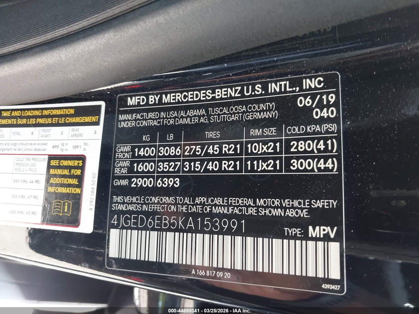 2019 Mercedes-Benz Amg Gle 43 Coupe 4Matic VIN: 4JGED6EB5KA153991 Lot: 44699341