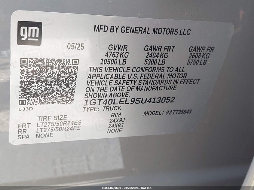 2025 GMC SIERRA EV auction photo 8