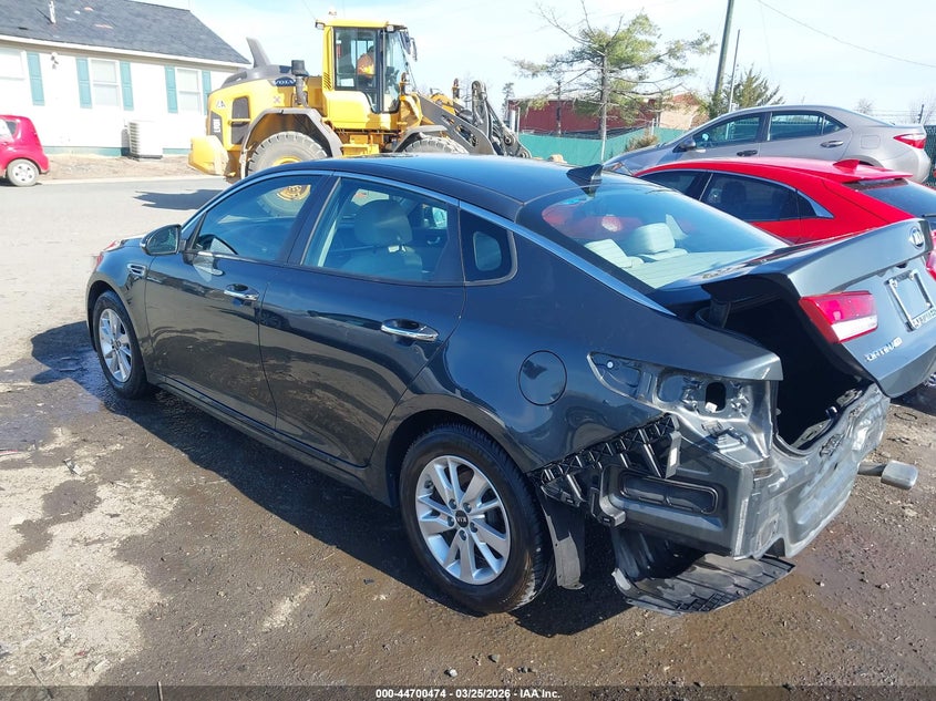 Vin: 5xxgt4l39gg087635, lot: 45197605, kia optima lx 20163
