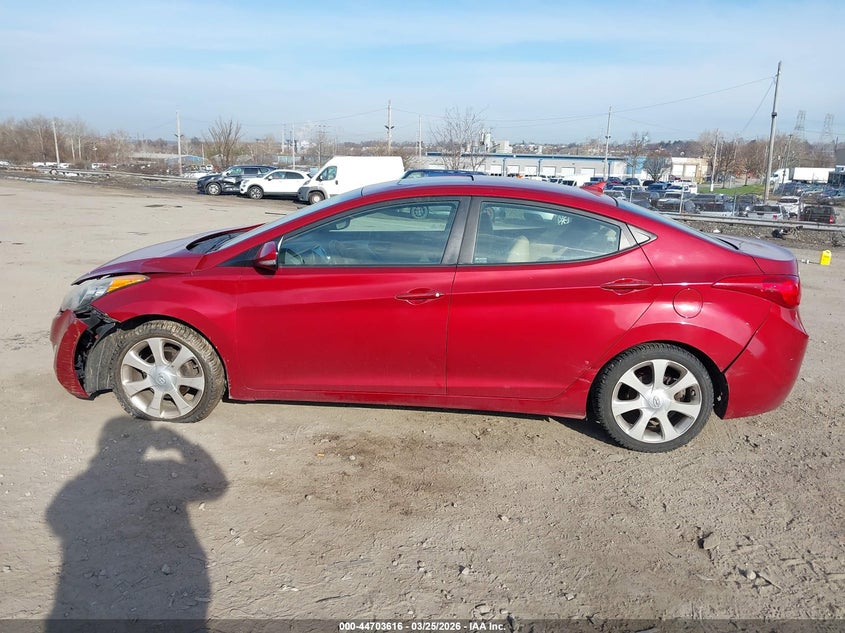 2012 Hyundai Elantra 1.8 Limited (Ulsan Plant) brown Lot 111044703616 Vin KMHDH4AE7CU466593
