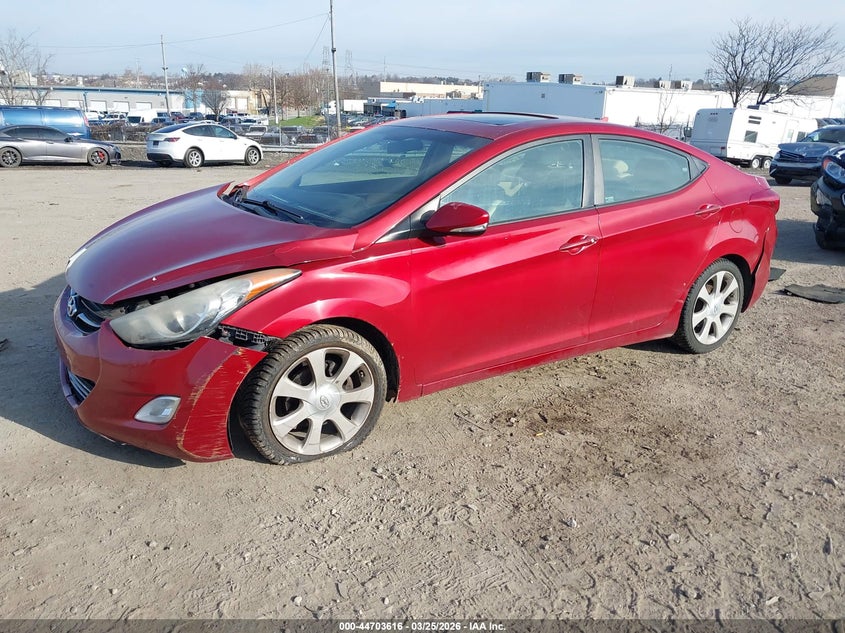 2012 Hyundai Elantra 1.8 Limited (Ulsan Plant) brown Lot 111044703616 Vin KMHDH4AE7CU466593