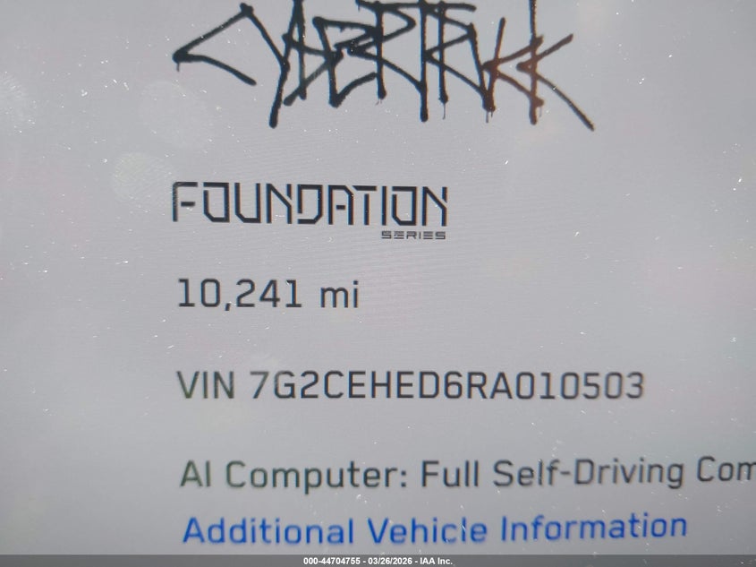 2024 Tesla Cybertruck All-Wheel Drive VIN: 7G2CEHED6RA010503 Lot: 44704755